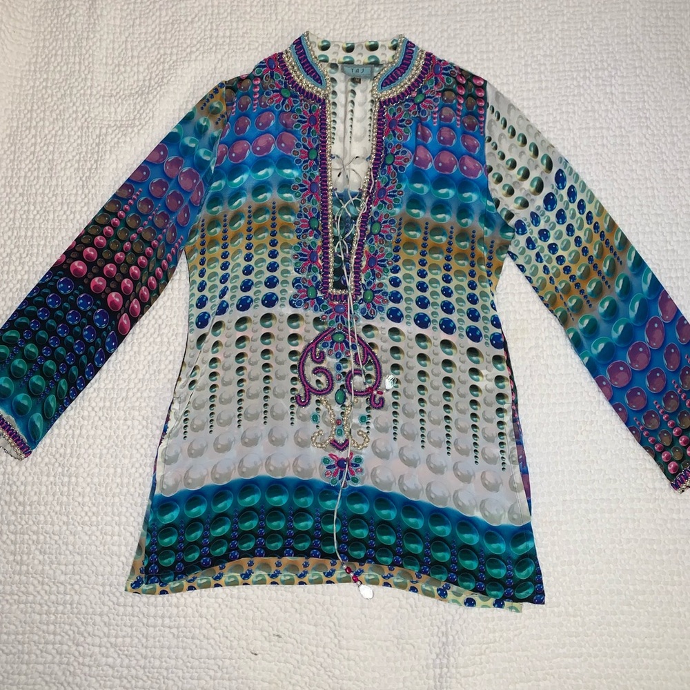 Taj by Sabrina Crippa Embroidered Blouse